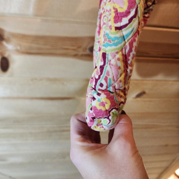 Vintage Vera Bradley Quilted Crossbody Bag – Pink Paisley Floral Print - Picture 10 of 10